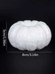 10/20/30Pcs White Foam Pumpkin Models Polystyrene Styrofoam Artificial Pumpkin DIY Handmade Craft Gift Halloween Decoration Props,Christmas - White - View 4