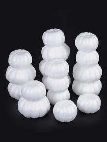 10/20/30Pcs White Foam Pumpkin Models Polystyrene Styrofoam Artificial Pumpkin DIY Handmade Craft Gift Halloween Decoration Props,Christmas - White - View 2