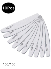 3片/5片/10片装专业指甲锉砂纸，强力加厚，80/100/150/180/240目，指甲锉抛光块，用于美甲打磨，月牙形，青柠工具，美甲用品，美甲工具，美甲艺术工具，返校季，指甲，美甲工具，假指甲工具 - 彩色 - 查看 7