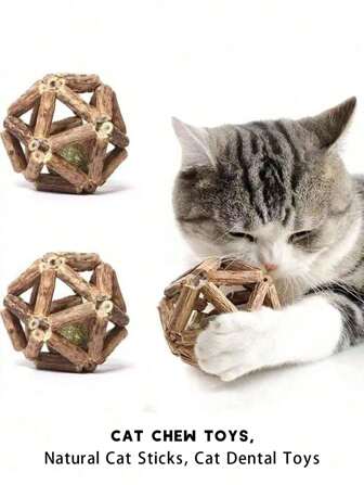 1 pezzo Giocattolo per gatti - Catnip & Pallina, Giocattolo interattivo masticabile per gioco e dentizione del gattino