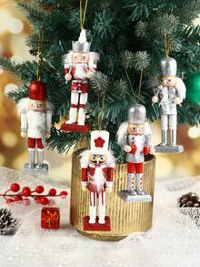 5 قطع من الجنود الدمى الجوزية بطول 13 سم، ديكورات جنود الدمى الإبداعية، جنود الجوز المعلقة على الشجرة ديكورات المنزل، مناسبة لحفلات المناسبات والهدايا والديكورات وديكورات المشاهد والديكورات العطلات والديكورات المنزلية وديكورات المكتب وهدايا الحفلات والديكورات الجمالية لغرفة النوم والمنزل وديكورات الحفلات الممتعة، عيد الميلاد، رأس السنة الجديدة، هدايا، ديكورات عيد الميلاد، ديكورات الشتاء