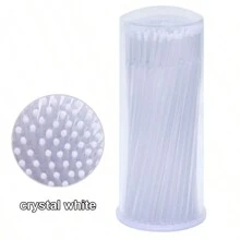 100 件/瓶睫毛延长清洁棉签刷睫毛提升胶去除剂涂抹器微睫毛棒化妆配件工具 - 彩色 - 查看 18