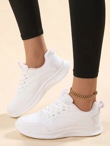 Giày thể thao xuân hè mới đế mềm cho nữ đi làm và đi du lịch, lưới thoáng khí cho giày nữ, chống trượt, giày chạy bộ nhẹ và thông thường - Màu Hồng baby - Xem 2