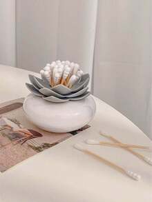 1 件简约牙签盒，清洁棉签和牙线存储，创意牙签罐桌面收纳盒 - 彩色 - 查看 2