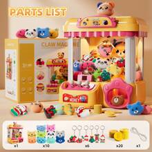 Claw Machine Kids Toys For Girls Boys With Light Music, Strong Claw Machine Arcade Game Toys For Kids Girls 3-8, Claw Toys For 3  4 5 6 7 8 Years Old Girls Electronic Claw Game Machine For Party Birthdays Gifts - 黃色 - 查看 5