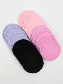 10 piezas/set Almohadillas reutilizables de terciopelo para desmaquillaje, almohadillas suaves de limpieza facial, almohadillas redondas de bambú lavables, paño de limpieza doble cara, diseño redondo para el cuidado facial y de la piel, adecuado para todo tipo de pieles