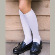 Calcetas Blancas Escolares Algodón Suaves Y Cómodas Accesorios de cama para niños - 1 Pz - Ver 1