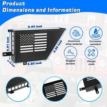 2 Pieces Suitable For  JK Front Door Storage Box Door Metal Storage Box 2/4 Door Car Interior Modification Accessories - Black - View 2