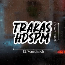 1PC 5-Inch PVC Outdoor Sticker - "TRAKAS HDSPM" Design - UV-Proof, Perfect For Laptops, Cars, Bumpers, Tents, Windows, Helmets, Walls, Suitcases, Toilets, Glass Mirrors - Multicolor - View 2