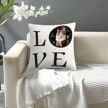 1 Personalized Photo Holland Velvet Throw Pillow - Soft Printed Cushion Cover For Mother's Day, Father's Day, Thanksgiving, Teacher's Day - Single Side Printed Custom Unique 2 Photo Combination Pillow Cover - Ideal Gift For Family, Friends And Yourself