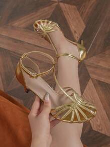 European & American Fashion Gorgeous Hollow Out Women's High Heel Sandals, Open Toe Party Sexy Office Princess Heels, Spring/Summer