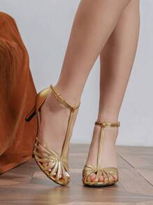 European & American Fashion Gorgeous Hollow Out Women's High Heel Sandals, Open Toe Party Sexy Office Princess Heels, Spring/Summer