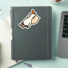1 Stück Ente Schlaf Kritzeleien Aufkleber, Lustiger Enten Aufkleber, Lustiger Vinyl Aufkleber, perfekt für Bücherwürmer, langanhaltend und wetterfest, ideal für Laptops, Notizbücher und Wasserflaschen - Verschiedenfarbig - Übersicht 4