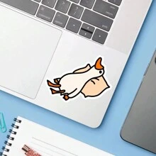 1 Stück Ente Schlaf Kritzeleien Aufkleber, Lustiger Enten Aufkleber, Lustiger Vinyl Aufkleber, perfekt für Bücherwürmer, langanhaltend und wetterfest, ideal für Laptops, Notizbücher und Wasserflaschen - Verschiedenfarbig - Übersicht 1