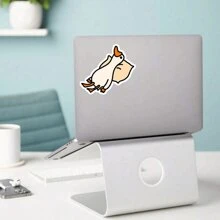 1 Stück Ente Schlaf Kritzeleien Aufkleber, Lustiger Enten Aufkleber, Lustiger Vinyl Aufkleber, perfekt für Bücherwürmer, langanhaltend und wetterfest, ideal für Laptops, Notizbücher und Wasserflaschen - Verschiedenfarbig - Übersicht 6