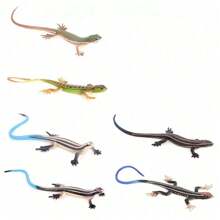 1pc Realistic Wild Animal Lizard Model - Iguana, Basilisk, Chameleon Static Solid Decor Toy, Hand-Painted Color May Vary, Random Delivery - Multicolor - View 13