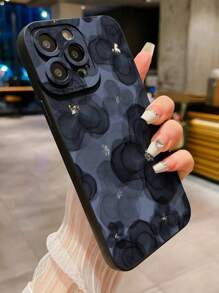 Funda de teléfono celular a prueba de golpes con pintura floral azul compatible con iPhone 15 Pro Max, serie iPhone 13, Samsung Galaxy A50, A12, A32, A52, A72, A51, A21S, A13, A14, S22 Ultra, S23, A33, A53, S20 FE, Xiaomi Redmi 11, 12 Pro, 12/12X, Note 11, 9A, 9C, Poco X3 NFC, Redmi 10, 9, Note 9, 12C, Note 11 Pro, Redmi 10C, Note 8 Pro