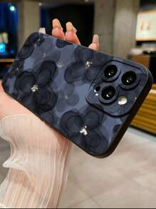 Funda de teléfono celular a prueba de golpes con pintura floral azul compatible con iPhone 15 Pro Max, serie iPhone 13, Samsung Galaxy A50, A12, A32, A52, A72, A51, A21S, A13, A14, S22 Ultra, S23, A33, A53, S20 FE, Xiaomi Redmi 11, 12 Pro, 12/12X, Note 11, 9A, 9C, Poco X3 NFC, Redmi 10, 9, Note 9, 12C, Note 11 Pro, Redmi 10C, Note 8 Pro