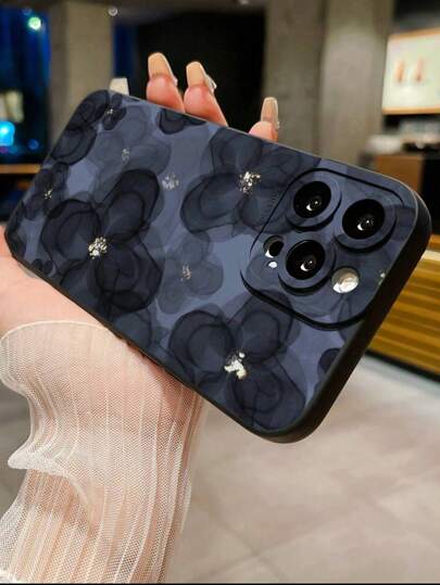 蓝色花卉彩绘加厚防震手机壳适用于 iPhone 15 Pro Max、iPhone 13 系列、三星 Galaxy A50、A12、A32、A52、A72、A51、A21S、A13、A14、S22 Ultra、S23、A33、A53、S20 FE、小米 Redmi 11、12 Pro、12/12X、Note 11、9A、9C、Poco X3 NFC、Redmi 10、9、Note 9、12C、Note 11 Pro、Redmi 10C、Note 8 Pro