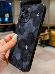 Funda de teléfono celular a prueba de golpes con pintura floral azul compatible con iPhone 15 Pro Max, serie iPhone 13, Samsung Galaxy A50, A12, A32, A52, A72, A51, A21S, A13, A14, S22 Ultra, S23, A33, A53, S20 FE, Xiaomi Redmi 11, 12 Pro, 12/12X, Note 11, 9A, 9C, Poco X3 NFC, Redmi 10, 9, Note 9, 12C, Note 11 Pro, Redmi 10C, Note 8 Pro