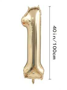 2-Piece Set Of 40 Inch Light Gold Digital Balloon, Platinum Giant Foil, Polyester Film, Helium Large Digital Balloon, Champagne Gold Birthday Digital Giant Balloon, Anniversary Commemorative Events, Party Decoration Supplies, Christmas - Gold - View 45