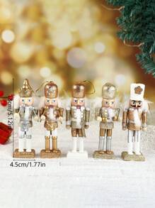 5 قطع من الجنود الدمى الجوزية بطول 13 سم، ديكورات جنود الدمى الإبداعية، جنود الجوز المعلقة على الشجرة ديكورات المنزل، مناسبة لحفلات المناسبات والهدايا والديكورات وديكورات المشاهد والديكورات العطلات والديكورات المنزلية وديكورات المكتب وهدايا الحفلات والديكورات الجمالية لغرفة النوم والمنزل وديكورات الحفلات الممتعة، عيد الميلاد، رأس السنة الجديدة، هدايا، ديكورات عيد الميلاد، ديكورات الشتاء