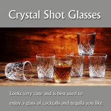 1.75oz/50ml Liquor Glass Shot Glass, Small Capacity Vodka Glass, Dishwasher Friendly, High Quality Glass, Shatter Resistant, Crystal Clear Glass Chinese Style Drinkware, Mini Shot Glass Suitable For Whiskey, Tequila, Vodka, Great For Party, Bar, Club - White - View 5