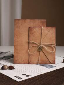 A5 Handwritten Love Letter Paper And Envelope Set, Vintage Kraft Paper, Custom Printed Content, High-Quality Stationery, Romantic Gift For Girlfriend, Birthday, Valentine's Day Back To School