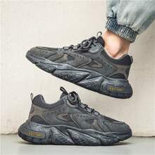 Men's Breathable Mesh Low-Top Sneakers, Fashion Casual Outdoor Sports Shoes, Retro Chunky Sneakers, Jogging Shoes, Vacation Shoes