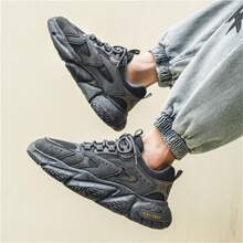 Men's Breathable Mesh Low-Top Sneakers, Fashion Casual Outdoor Sports Shoes, Retro Chunky Sneakers, Jogging Shoes, Vacation Shoes