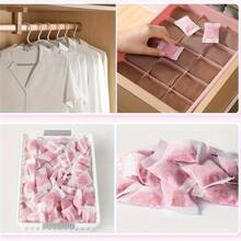 48pcs Scented Sachets For Closet, Moisture-Proof, Mildew-Proof, Deodorizer, Floral Fragrance Bags, Home Use, Plastic Material Fragrance, Back To School Supplies