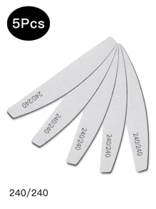 3片/5片/10片装专业指甲锉砂纸，强力加厚，80/100/150/180/240目，指甲锉抛光块，用于美甲打磨，月牙形，青柠工具，美甲用品，美甲工具，美甲艺术工具，返校季，指甲，美甲工具，假指甲工具 - 彩色 - 查看 17