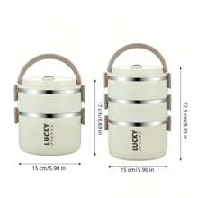 1pc Stainless Steel Insulated Bento Box, 2/3/4 Layers Food Container, Portable Reusable Thermal Lunch Box, Suitable For School Students, Camping, Back To School And Office Workers Meal Prep, Kitchen Tools, Kitchen Accessories, Travel Accessories, Back To School Season, Student Season - Multicolor - View 3