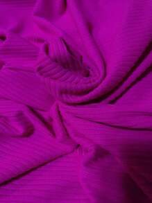 BLUSA CURVY CUELLO SPORT TELA RIF TEXTURA FRESCA - Rosa Fucsia - Ver 4