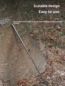 1pc Stainless Steel Collapsible Fire Bellows, Outdoor Camping Cooking Fire Starter Blower Tool - Silver - View 2