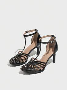 Women's Fashion Hollow Out Stilettos Sandals, Sexy Open Toe High Heels For Party, Office, Princess, Spring/Summer