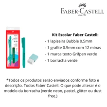 Bubble Pencil Highlighter And Eraser School Kit Faber Castell In Green - 綠色0.5mm - 查看 2