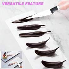 3 件装黄油奶油巧克力蛋糕脱模刀 DIY 不锈钢抹刀专业蛋糕装饰糕点烘焙工具 - 粉色 - 查看 4