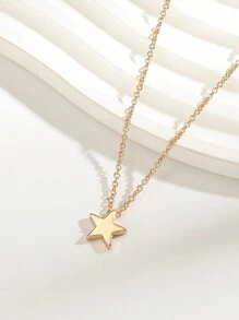 星星吊坠项链 - 銀色 - 查看 6