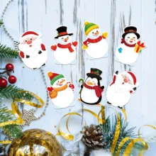 12 Kiểu/Túi, Giấy ghi chú hình người tuyết ngoài hành tinh Giáng sinh, Giấy ghi chú văn phòng phẩm, Chất liệu: Giấy offset đôi 80g, 12 Kiểu * 20 Tờ/Loại = 240 Giấy nhớ - Nhiều màu - Xem 3