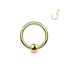 1PC 16G Hinged Nose Ring Hoop Stainless Steel Hypoallergenic Clicker Segment Septum Nose Piercing 18K Gold Plated Lip Rings Cartilage Tragus Daith Conch Helix Lobe Rook Earring 8mm 10mm Earlobe Earring,Belly Ring Women And Men Body Pierecing Jewelry