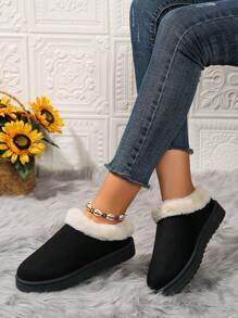 2024 年新款时尚毛绒内衬休闲冬季女式雪地靴