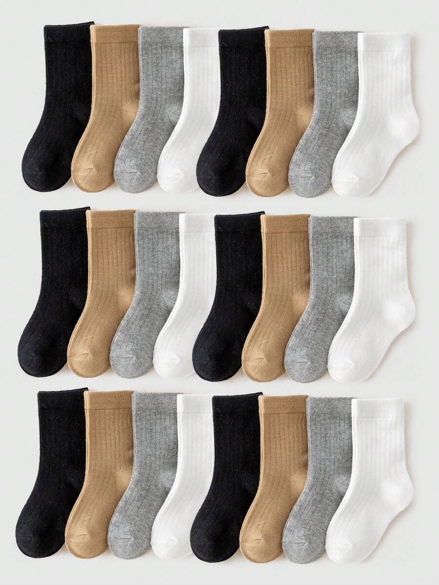 4đôi Trẻ em Sọc đầy Màu sắc Giải trí & Vớ thể thao , Thoải mái Và Linh hoạt Vòng cổ Vớ , Thích hợp Đối với Mặc hàng ngày - Nhiều màu - Xem 1