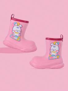 1 paire Bottes de pluie imperméables et antidérapantes avec motif lapin mignon pour enfants