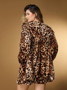 Women's Velvet Set - Leopard Print - da báo - Xem 2