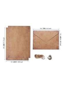 A5 Handwritten Love Letter Paper And Envelope Set, Vintage Kraft Paper, Custom Printed Content, High-Quality Stationery, Romantic Gift For Girlfriend, Birthday, Valentine's Day Back To School