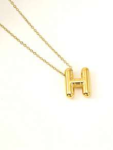 1PC Bong Bóng Chữ Cổ Bóng Ban Đầu Dây Chuyền Nữ Tinh Tế Bảng Chữ Cái Mặt Dây Chuyền Thổi Phồng Tên Cá Tính Trang Sức Quà Tặng - Nhiều màu - Xem 21