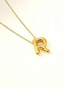 1PC Bong Bóng Chữ Cổ Bóng Ban Đầu Dây Chuyền Nữ Tinh Tế Bảng Chữ Cái Mặt Dây Chuyền Thổi Phồng Tên Cá Tính Trang Sức Quà Tặng - Nhiều màu - Xem 18