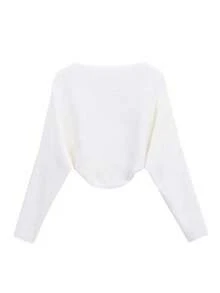 Chaqueta abierta tipo cárdiganmanera informal diaria con mangas de murciélago, de corta longitud,top de manga larga