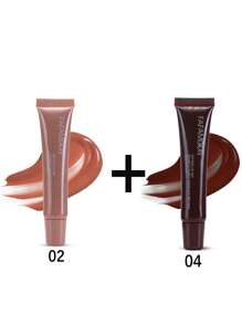 1支水光飽滿唇彩液體口紅唇蜜保濕豐唇玻璃唇油 - 彩色 - 查看 24